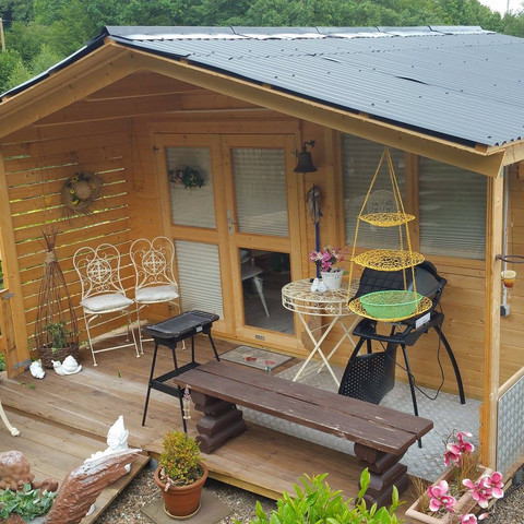 Ferienwohnung Südhang: Holzblockhütte Ferienwohnung Südhang: Holzblockhütte
