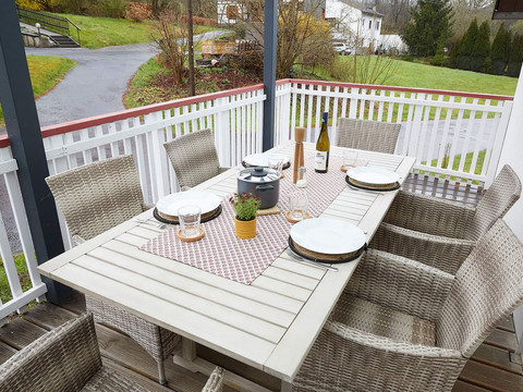 Ferienhaus Siegzauber: Terrasse Ferienhaus Siegzauber: Terrasse