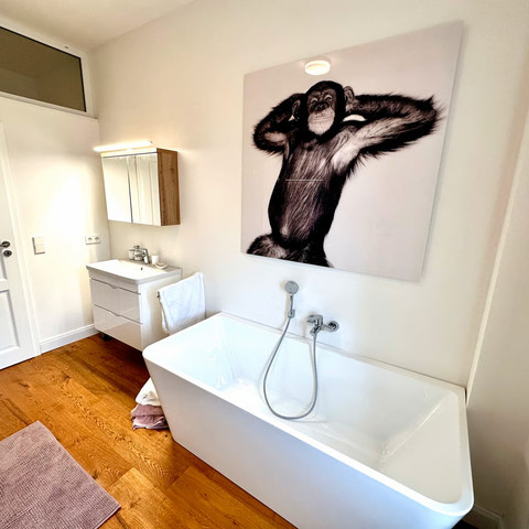 Ferienwohnung Alte Schule: Badewanne Ferienwohnung Alte Schule: Badewanne