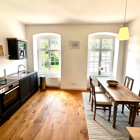 Ferienwohnung Alte Schule: Essplatz Ferienwohnung Alte Schule: Essplatz