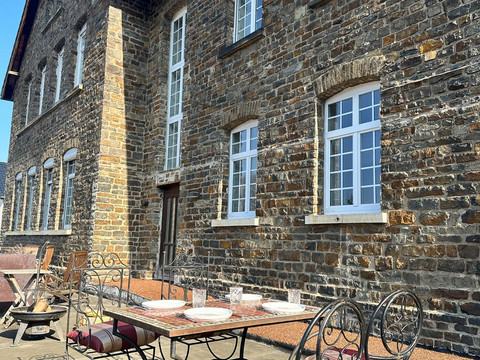 Ferienwohnung Alte Schule: Terrasse Ferienwohnung Alte Schule: Terrasse