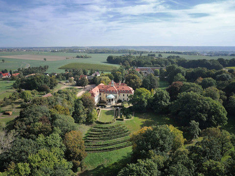 Luftaufnahme Weingut Schloss Proschwitz