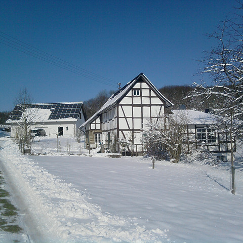 Ferienhaus Im Wiesengrund, Aussen im Winter Ferienhaus Im Wiesengrund, Aussen im Winter