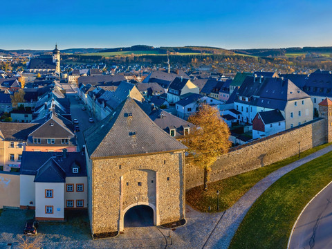 Blick auf die Altstadt von Marienberg