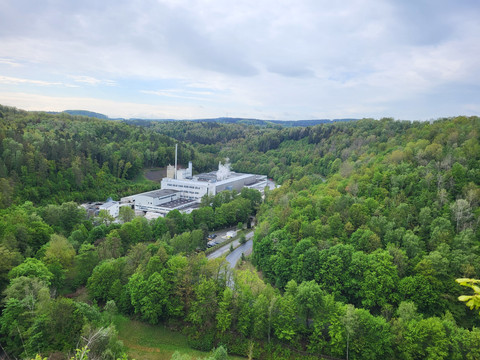 Blick auf die Papiermühle bei Greiz