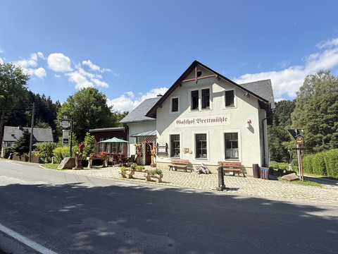 Blick zum Gasthof Brettmühle