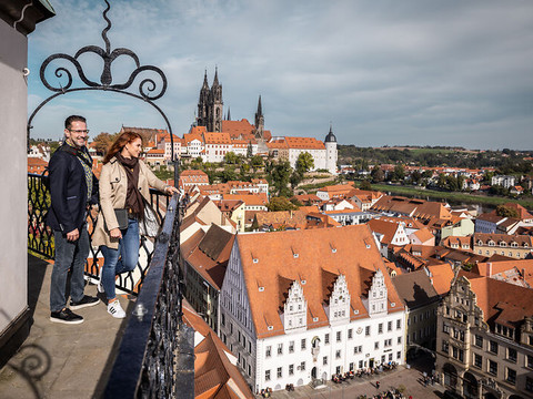 Ausblick über Meißen vom Turm der Frauenkirche