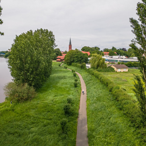 Nienburg von oben