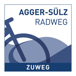 Markierungszeichen Zuweg Agger-Suelz Radweg