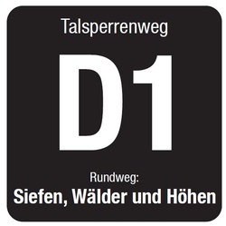Markierungszeichen Talsperrenweg D1