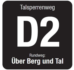 Markierungszeichen Talsperrenweg D2