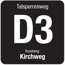 Markierungszeichen Talsperrenweg D3