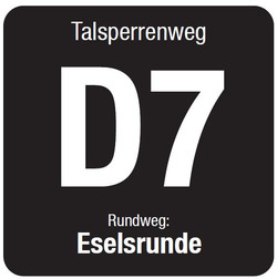 Markierungszeichen Talsperrenweg D7