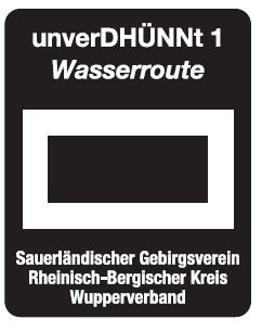 Markierungszeichen unverDHUENNT Wasserroute