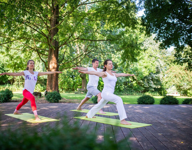 Yoga im Park von Holsing Vital