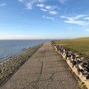 Radweg am Deich zwischen Morsum und Keitum
