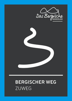 Markierungszeichen Zuweg Bergischer Weg