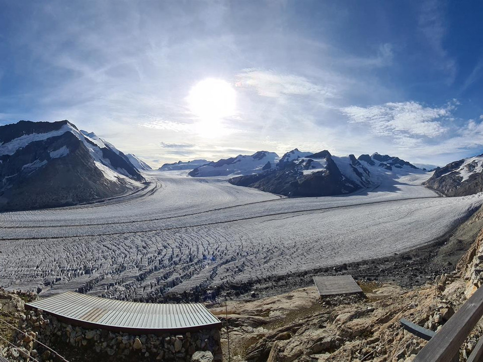 Blick von Konkordiahütte