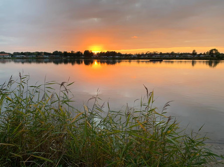 Sonnenuntergang Seenlandschaft - Nordseebad Otterndorf