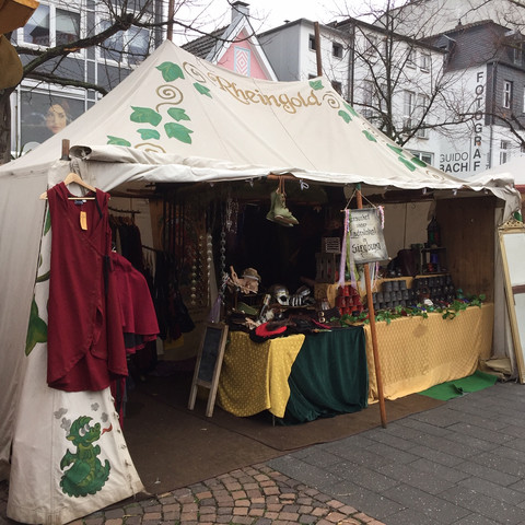 Rheingoldstand auf dem Mittelalterlichen Markt zur Weihnachtszeit 2018