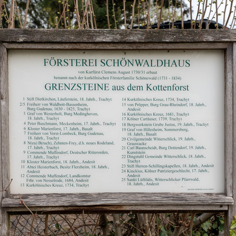 Infotafel Forsthaus Schönwaldhaus