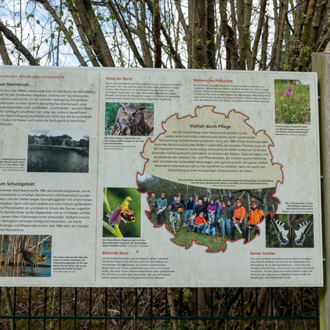 Infotafel zur Feuerroute