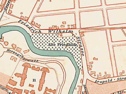 Ehemaliger Friedhof ›Vor dem Herzogtore‹ - Lage Friedhof vor dem Herzogtore (1899)