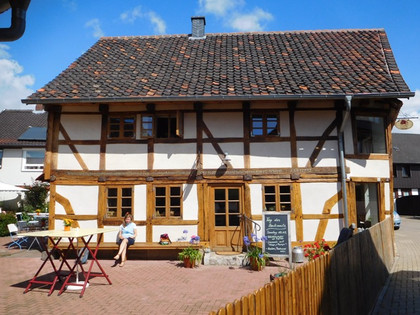 Hausansicht des Dorfcafés Alt Bleckenstedt in Salzgitter