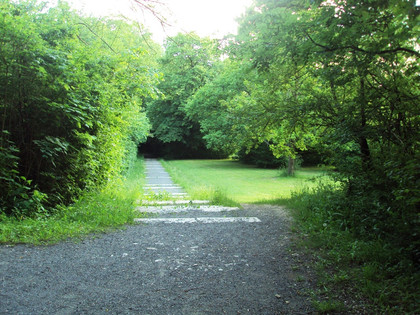 Salzgitter-Bad, Treppenabgang zu Beginnder Wanderweg 6 und 7