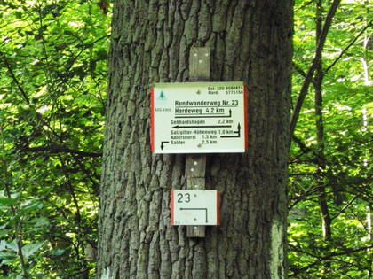 Salzgitter Höhenzug, Wanderweg 23 Rundkursausschilderung