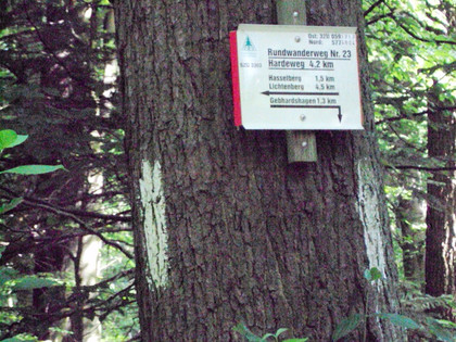Salzgitter-Salder, Hinweisschild Wanderweg 23