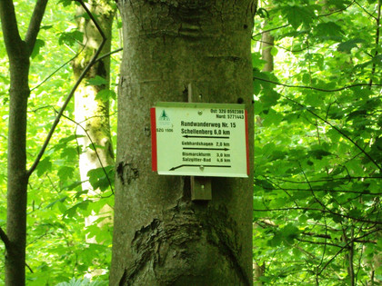 Salzgitter-Bad, Hinweisschild Wanderweg 15