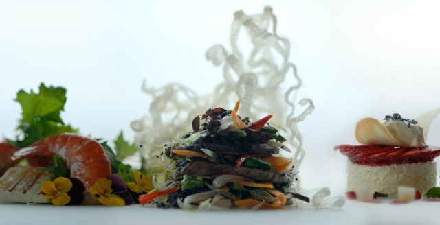 Court proposal of the restaurant at the event venue Panorama Tower - Plate of Art | Leipzig Convention Bureau Court proposal of the restaurant at the event venue Panorama Tower - Plate of Art venue - presented by Leipzig Convention Bureau