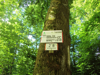 Salzgitter Höhenzug, Wanderweg 28 Startschild