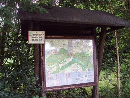 Salzgitter Höhenzug, Wandertafel am Anfang Wanderwege 29 und 30