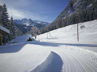 Piste de ski de fond Grimmimutz avec vue sur Spillgerte