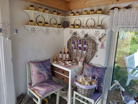 Lavendellädchen von Innen