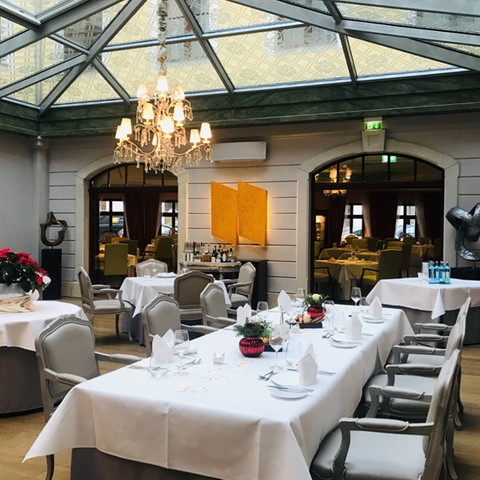 Winter garden with a view of the Green Salon