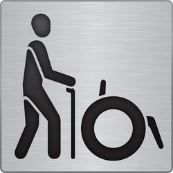 Logo "barrierefrei für Menschen mit Gehbehinderung"