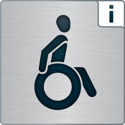 Logo "teilweise barrierefrei für Rollstuhlfahrer"