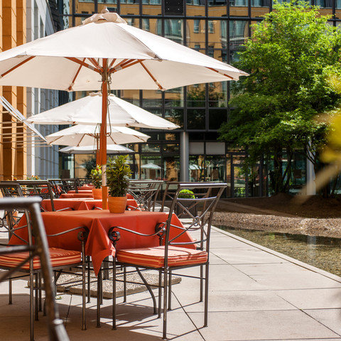 Terrace Terrasse des Hotel Elbflorenz DresdenTerrace of the Hotel Elbflorenz Dresden