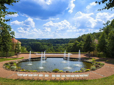 Wasserspiel "Sieben Künste" im Park