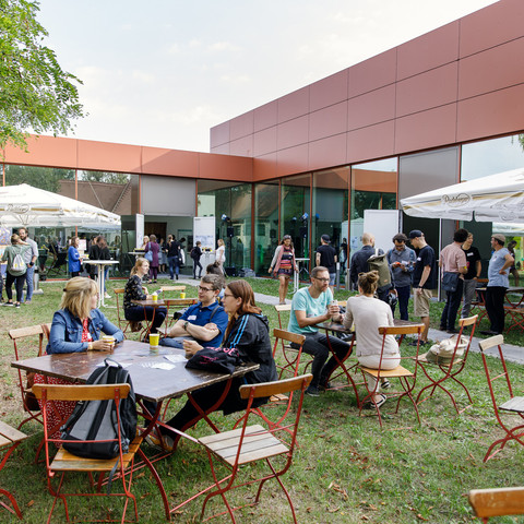 Garden and donkey stable of the BÖRSE DRESDEN
