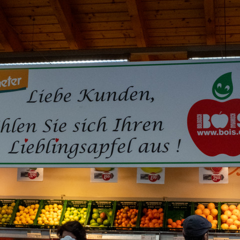 2020 Apfelroutenpartner Demeter Obst- und Gemüsehof Bois Schild