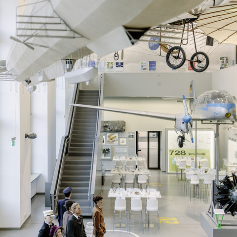 Seating for events at the Transport Museum in Dresden Bestuhlung für Veranstaltungen im Verkehrsmuseum in DresdenSeating for events at the Transport Museum in Dresden