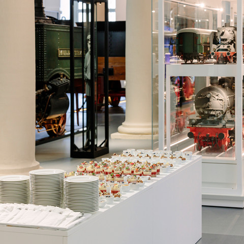Seating for events at the Transport Museum in Dresden