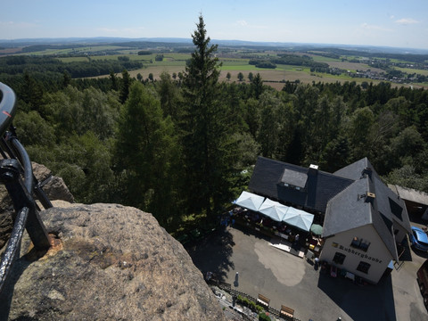 Blick vom Turm der Kuhbergbaude