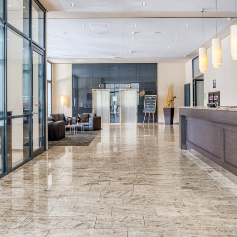 Hotel lobby Hotel lobby of the IntercityHotel Dresden