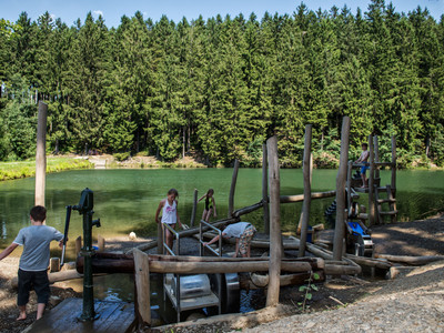 Water playground at the "Oberen Flößteich"