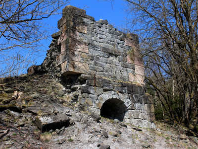 Ruins chimney boiler house